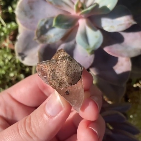 Smoky inclusion quartz elestial crystal cluster - Picture 4 of 7